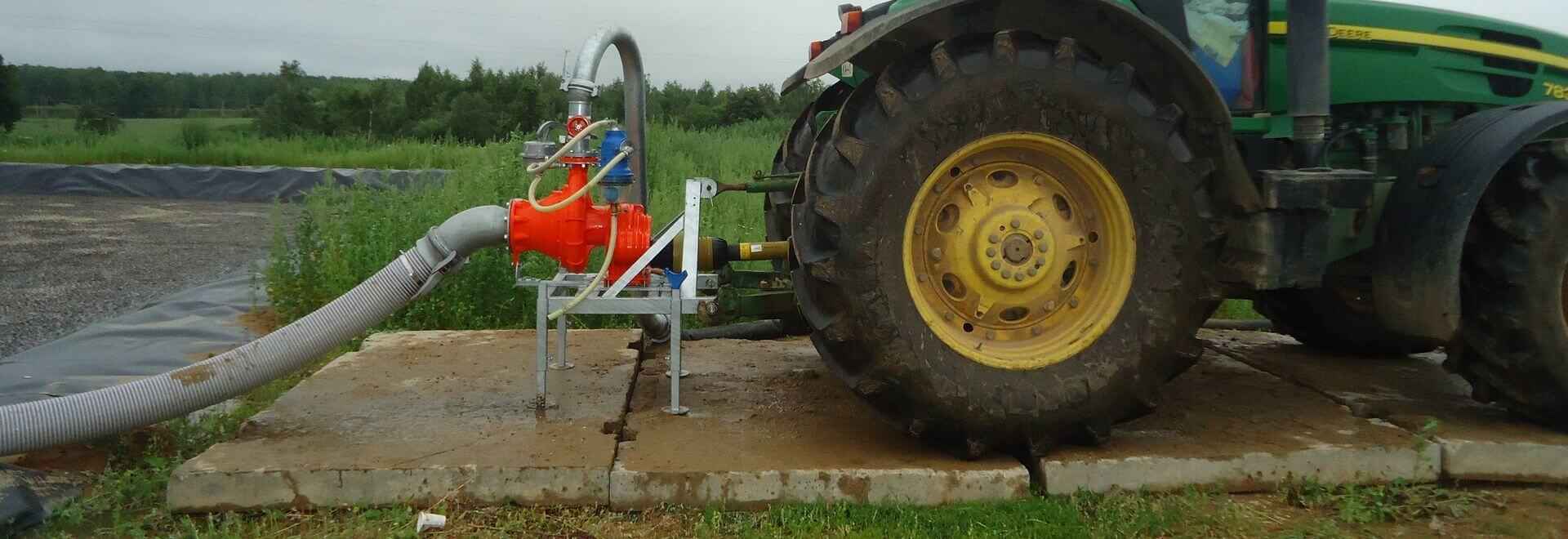 Насосная станция с приводом от вом трактора