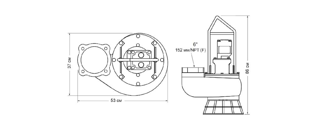Габаритные размеры шламовой мешалки