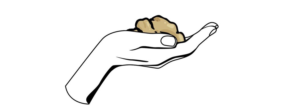 небольшое количество материала