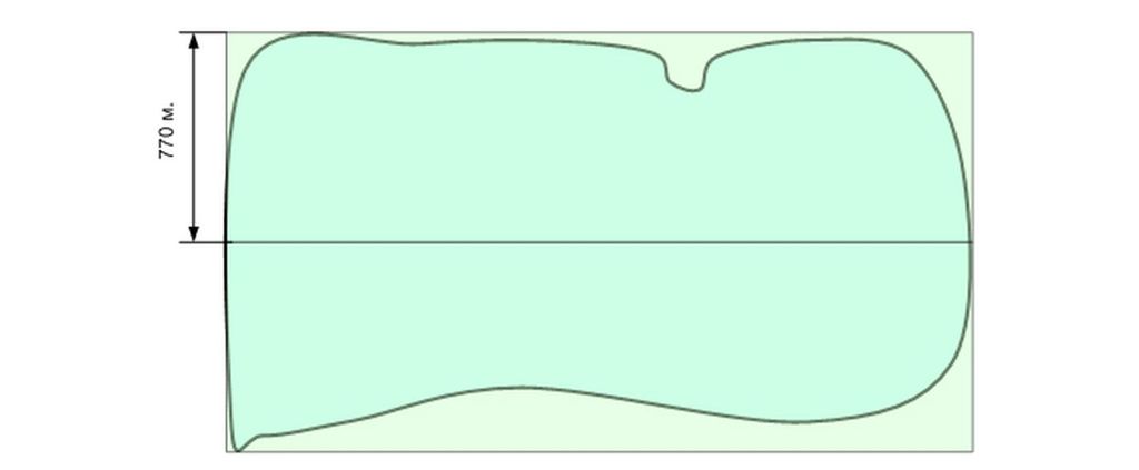 Рисунок 3. Пример разбивки большого поля на загонки при продольном варианте