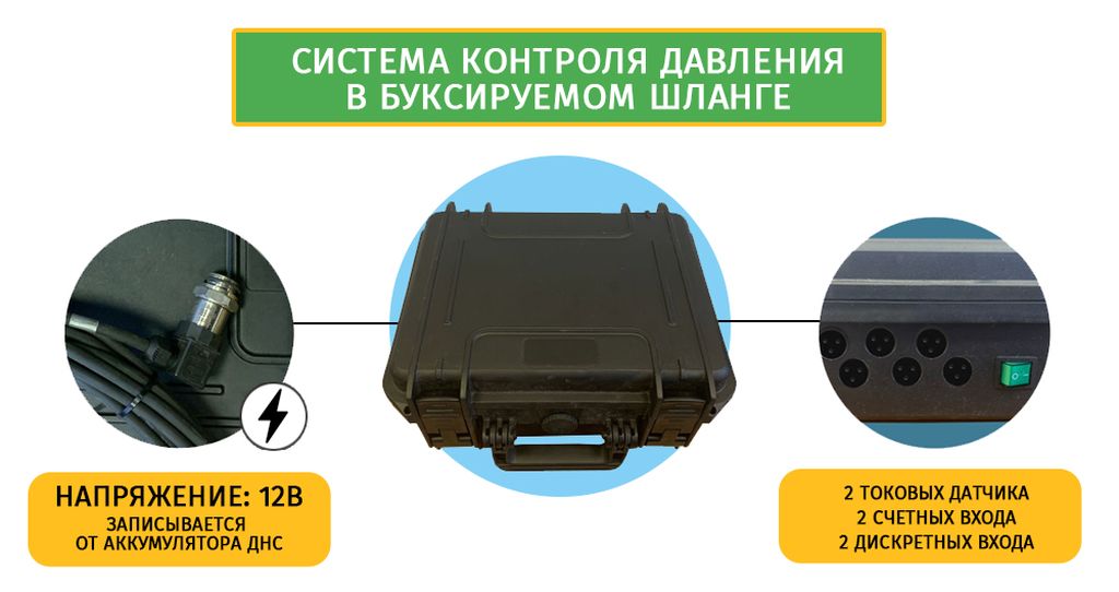 система контроля давления в буксируемом шланге