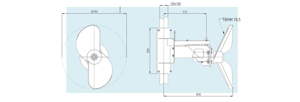 габаритные размеры мешалки гидравлической