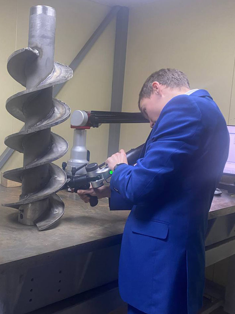 Замер параметров витков шнека