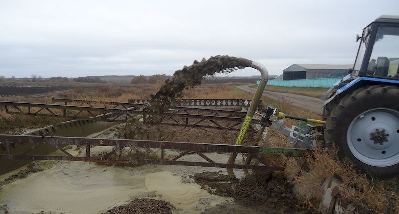 Полупогружной насос от ВОМ трактора